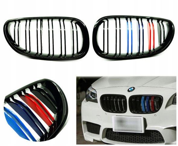 SHR Germany GRILL KRATKI NERKI BMW F10 M5 2010-2016 F11 2010-2016 F18 2010-2016 M-COLOR ГРИЛЬ РЕШІТКИ НИРКИ BMW F10 M5 2010-2016 F11 2010-2016 F18 2010-2016 М-КОЛІР