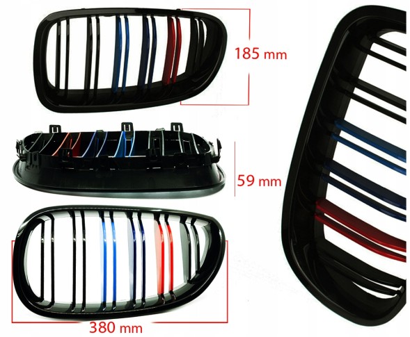 SHR Germany GRILL KRATKI NERKI BMW F10 M5 2010-2016 F11 2010-2016 F18 2010-2016 M-COLOR ГРИЛЬ РЕШІТКИ НИРКИ BMW F10 M5 2010-2016 F11 2010-2016 F18 2010-2016 М-КОЛІР