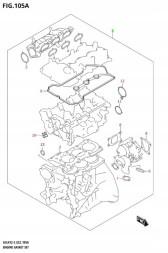 Suzuki OE 11401-50831 SUZUKI SWIFT MK8 - КОМПЛЕКТ ПРОКЛАДОК ДВИГУНА 1.2