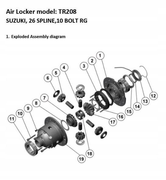 Китай Блокування Tre 4x4 TR136 Nissan Patrol Y60 Y61 переднє RD136 RD78a