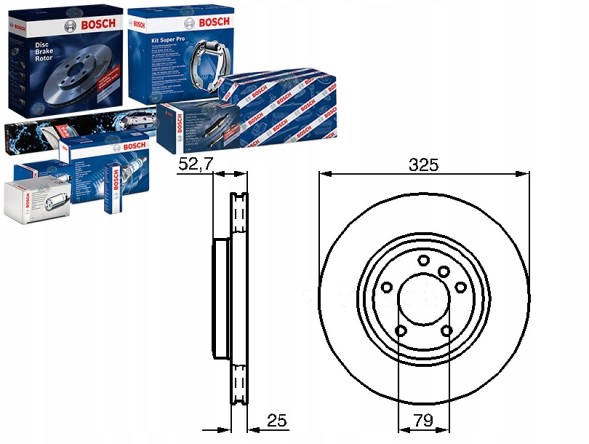 Bosch 80090902 BOS Bos0 986 478 012 диски гальмівні 2шт bmw передній