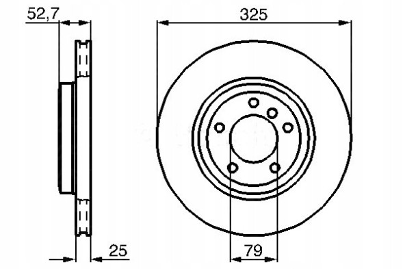 Bosch 80090902 BOS Bos0 986 478 012 диски гальмівні 2шт bmw передній