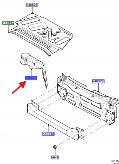Ford OE РУЧКА ОБШИВКА ЗАДНЯ ПРАВА FORD FOCUS MK1 1998- 1134348 _ PXS41-F46648-AA