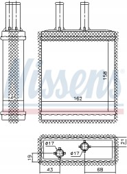 Nissens 77505 Автомобільні обігрівачі та теплообмінники nissens 77505