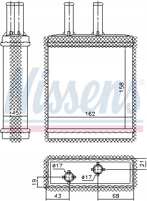 Nissens 77505 Автомобільні обігрівачі та теплообмінники nissens 77505