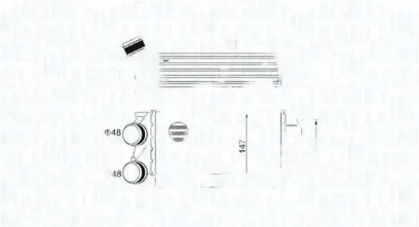 MAGNETI MARELLI 351319204920 Охолоджувач повітря інтеркулер 351319204920