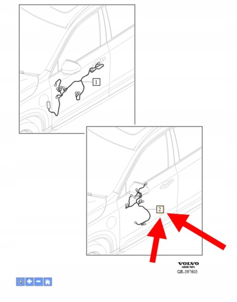Volvo OE ДЖГУТ ДВЕРЕЙ ПЕРЕДНІЙ ПРАВИЙ VOLVO XC90 2016-2018 OEM/OE 31396151