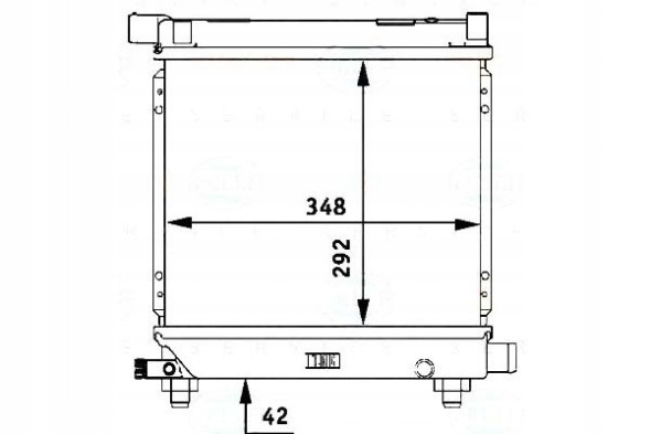 Behr Hella Service 8MK 376 710-634 Радіатор mercedes w124 201 m102 behr hella
