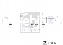 Febi bilstein 176543 Febi bilstein 176543 робочий циліндр, гідропідсилювач керма