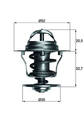 TX 12 88D MAHLE ORIGINAL Термостат