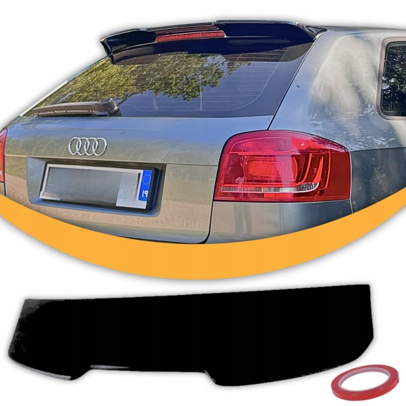 Китай Spoiler RS Style AUDI A3 8P Wersja pięciodrzwiowa Спойлер Audi A3 8P 5 дверей 2003-2013 стиль RS чорний глянсовий накладка даху