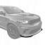Китай 000-DUR21-CS Спойлер бампера чорний поліпропіленовий SRT HELLCAT для DODGE DURANGO 2021-2023