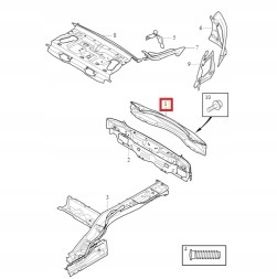 AutoDor A11824 Volvo s60/v60 2013-2018 посилення заднього бампера задня частина