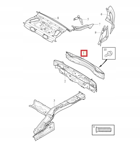 AutoDor A11824 Volvo s60/v60 2013-2018 посилення заднього бампера задня частина