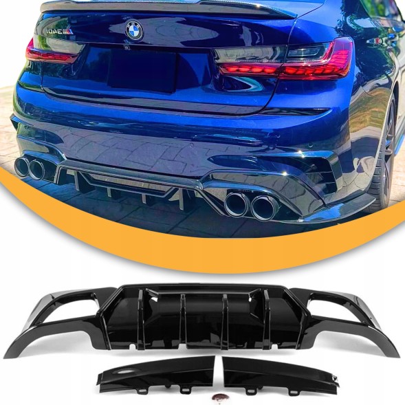 Китай Dyfuzor Dokładka BMW G20 G21 M340i Дифузор для BMW G20 G21 чорний глянець з накладками M340i