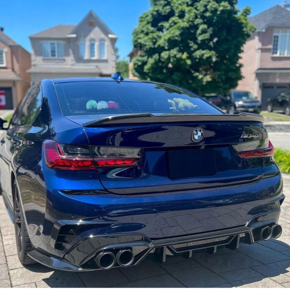 Китай Dyfuzor Dokładka BMW G20 G21 M340i Дифузор для BMW G20 G21 чорний глянець з накладками M340i