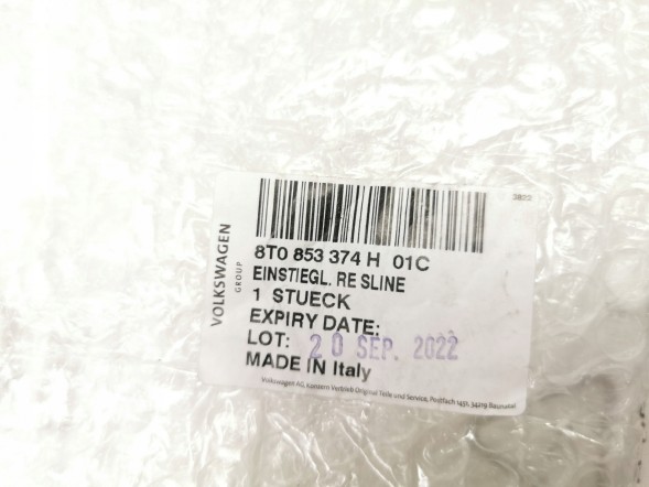 Audi OE 8T0853374H OE Накладка порога S-line Передня Права Audi A5 8T0853374H01C 8T0853374H