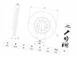 Bosch 0 986 479 F03 Гальмівний диск передній 321х28 в - bosch 0 986 479 f03