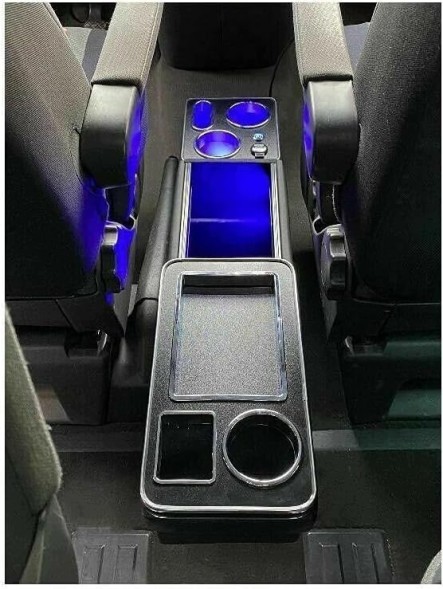 Китай Car-FS-4 ПІДЛОКІТНИК-БОКС ДЛЯ VW T4 T5 T6 T6.1 T7 2003-2019, З ПІДСТАКАННИКОМ, USB, LED