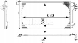 Mahle AC 672 000S Конденсатор радіатора кондиціонування повітря ac 672 000s mahle