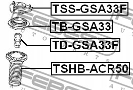 Febest TB-GSA33 TSS-GSA33F Кронштейн амортизатора toyota rav4 iii 06-