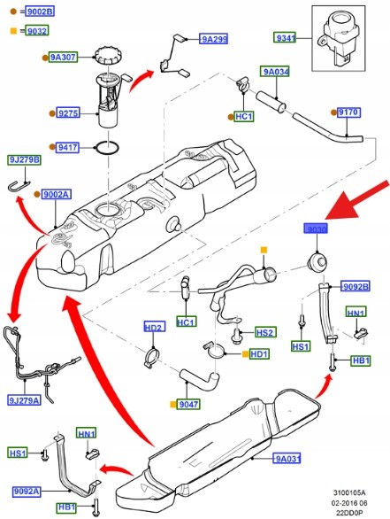 Ford OE КРИШКА ПАЛИВНОГО БАКА FORD TRANSIT 2000- Оригінал (OE) 4411620 _ 2C1A-9K163-AA