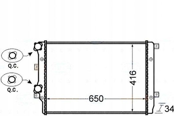 Behr Hella Service 8MK376726-704 Охолоджувач vw a3 гольф 5 1,9tdi behr hella