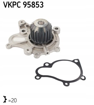 SKF VKPC 95853 Водяна помпа (насос охолодження)