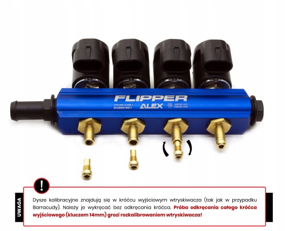 ALEX C077-40-20-01-00 Lpg газовий інжектор flipper alex 4 циліндри injector rail