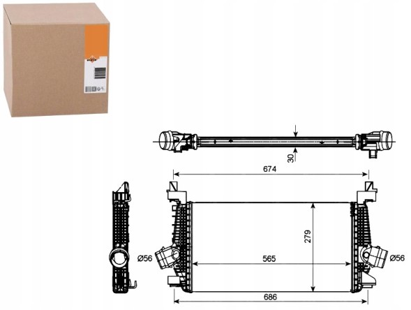 NRF PRO/30269 NRF Інтеркулер opel astra j 1.4 1.6turbo, 1.3cdti, 1. + Асистент зіткнення #34
