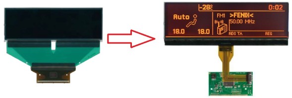 Китай WYŚWIETLACZ PANEL LCD PEUGEOT 307 407 807 C5 C8 LCD-дисплей для автомобіля з обдувом та кондиціонером