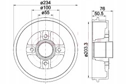 Kamoka KAM104020#AC-PPPP+K Гальмівні барабани 2шт. Renault kangoo97'- kamoka #petrolhead pro+ kit10