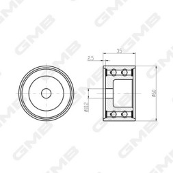 GT90280 GMB Ролик натяжной