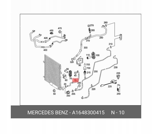 Китай acn1648300415 Шнур кондиціонування повітря MERCEDES W164 3.0 4.0 CDI 1648300415
