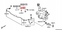 Subaru OE 86636AJ010 SUBARU LEGACY 09-12 ФОРСУНКА ОМИВАЧА ФАР