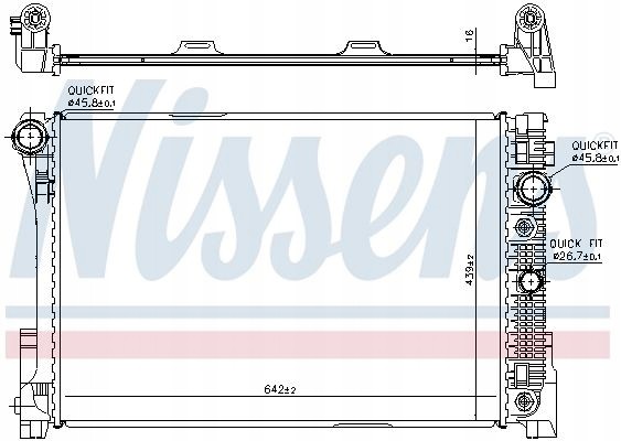Nissens 67161 Охолоджувач води 67161 nissens mercedes