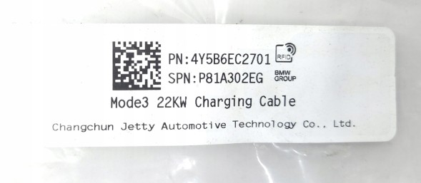 BMW OE Кабель для зарядки електромобілів (BEV) 22kW BMW Mini 5B6EC27 4Y5B6EC2701