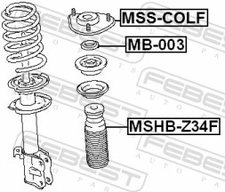MB 003 FEBEST Підшипник опори амортизатора