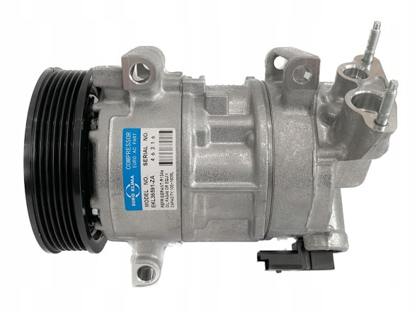 EURO KLIMA EKL36591-ZA 6453WF, 6453WG, 8629803, 9659875480, PEK315, 447150-3250, 768623, 9676862380, 9676443980, 9689079880, 9811575580, 9822101380, 9822101780, Компресор кондиціонера EURO KLIMA 5SEL12C 12 В