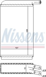 73940 NISSENS Радіатор системи опалення салона