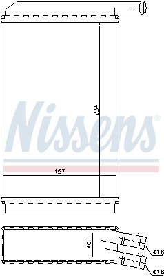 73940 NISSENS Радіатор системи опалення салона