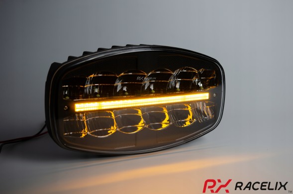 RX RACELIX RX7000823 2x ФАРА 9 ДЮЙМІВ 12 LED РОБОЧИЙ ГАЛОГЕН ОВАЛЬНИЙ білий помаранчевий 12В 24В