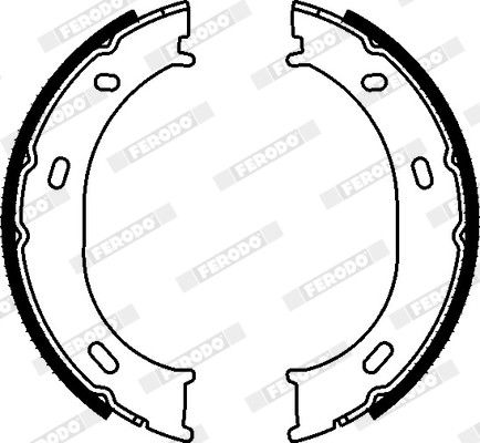 FSB624 FERODO Комплект гальмівних колодок з 4 шт барабанів