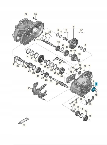 Audi OE ОРИГІНАЛЬНЕ AUDI OE ШЕСТЕРНЯ ФІКСОВАНА 02T311361AD