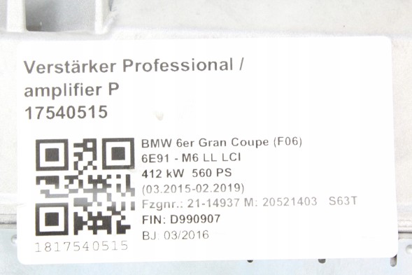 BMW OE 6801340 65126801340 5A6F8A9 6808523 9367991 9351080 9320140 9304378 9287247 9289023 9285530 Підсилювач Bang &amp; Olufsen BMW F07 F10 F11 F06 F12 F13 F01 F02 F15 X5 F16 X6