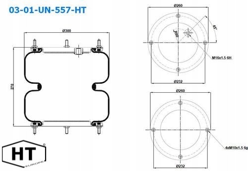 HT ПОДУШКА ПІДВІСИ 2B350 TYPE 50 LOHR COMPLETE A06030622