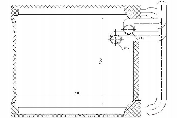 Nissens 77632 NIS/ZS Обігрювач (150x210x27) hyundai i30 kia cee'd pro