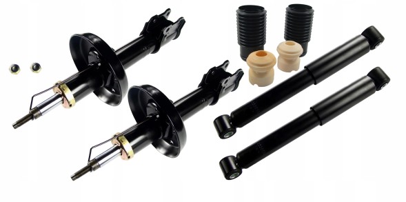 GT-Parts 053667 Амортизатори х4 ПЕРЕДНІ + ЗАДНІ + бампери + чехли OPEL ZAFIRA A GAZ