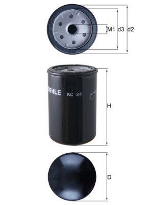 KC24 MAHLE ORIGINAL Фільтр палива