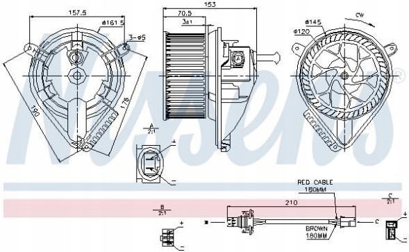 Nissens 87039 Повітродувка mercedes sprinter 2-t (901 902) sprinter + помічник водія #4
